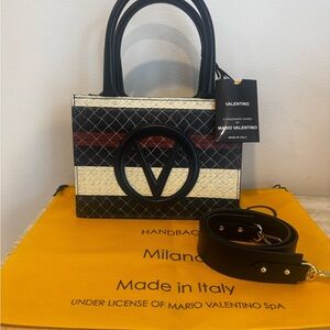 VALENTINO BY MARIO VALENTINO MARIE TRESSE LEATHER TOTE